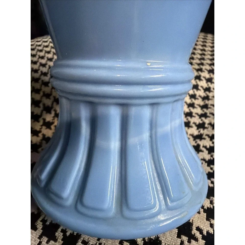 VTG 1960 Jim Beam Greek Chariots Blue Glass Liquor Decanter Empty Bottle Stopper